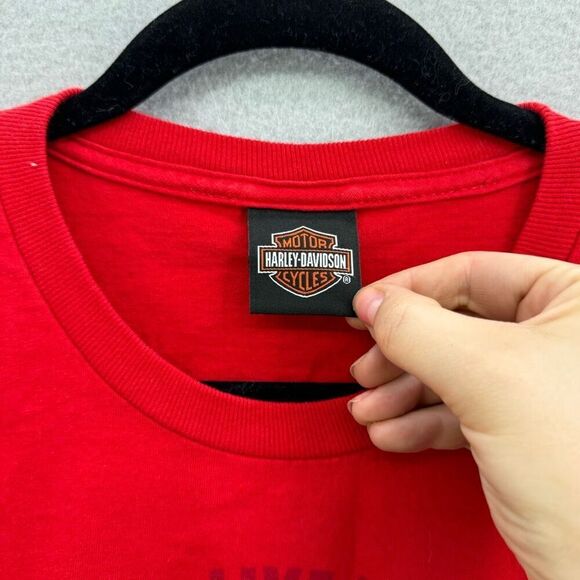 Harley Davidson Men's Red Harley-Davidson Bonnie and Clyde T-Shirt Size Large - Picture 3 of 8